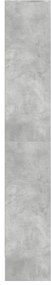 vidaXL Ντουλάπι με LED Γκρι 69x32,5x200 εκ. από Επεξεργασμένο Ξύλο