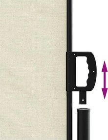 vidaXL Σκίαστρο Πλαϊνό Συρόμενο Κρεμ 180 x 500 εκ.