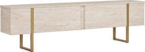 Έπιπλο Τηλεόρασης Τραβερτίνη / Χρυσό LABEN 180x30x50
