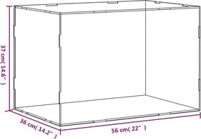 vidaXL Κουτί Βιτρίνας Διαφανές Ακρυλικό 56x36x37 εκ.