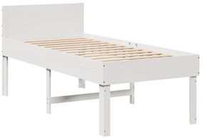 vidaXL Σκελετός Κρεβ. Χωρίς Στρώμα Λευκό 90x200 εκ Μασίφ Πεύκο
