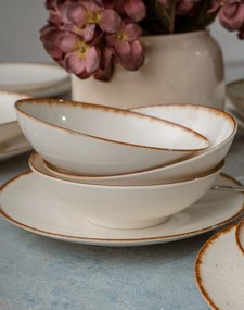 Dinner Set (24 Pieces) GBSATN24KY458KH White
Brown