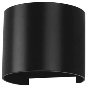 V-TAC Επιτοίχιο Φωτιστικό LED 5W 230V 5°-120° 700lm IP65 Στρογγυλό Up-Down Mαύρο Φυσικό Λευκό 217090