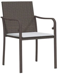 vidaXL Σέτ φαγητού για κήπο 5 pcs Καφέ και Μαύρο Ράτα PE