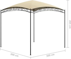 vidaXL Κιόσκι Ανθρακί 3 x 3 x 2,65 μ. 180 γρ./μ²