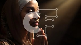 Intra Συλλεκτικό Ξύλινο Παζλ Plywood  4mm - Γυναίκα στην προσευχή κάτω από το μαλακό φως Σε Ξύλινο Κουτί - Διαστάσεις Puzzle: 10x10 cm – 25 κομμάτια