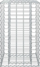 vidaXL Ανασηκωμένο κρεβάτι gabion Ασημί