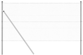 vidaXL Περίφραξη Εξαγωνικής Μορφής 1.4x25 μ. Γαλβανισμένο Ατσάλι