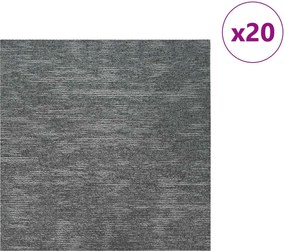 vidaXL Πλακάκι Χαλιού Γκρι Βράχος 50 x 50 cm 20 pcs