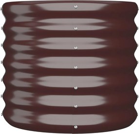 vidaXL Ζαρντινιέρα Καφέ 40x40x36 εκ. Γαλβανισμένος χάλυβας