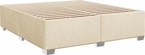 vidaXL Κρεβάτι Boxspring με Στρώμα Κρεμ 180x200 εκ. Υφασμάτινο