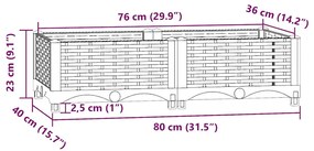 vidaXL Ζαρντινιέρα 80 x 40 x 23 εκ. από Πολυπροπυλένιο