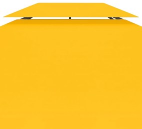 vidaXL Κάλυμμα για Κιόσκι 2 Επιπέδων Κίτρινο 4 x 3 μ. 310 γρ./μ²