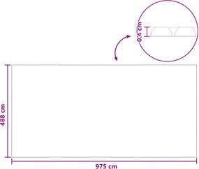 vidaXL Ηλιακή Κάλυψη Πισίνας Βαρέως Τύπου 975 x 488 εκ 200 μμ PE Μπλε