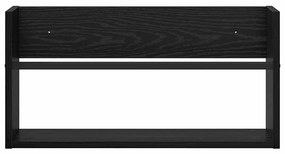 vidaXL Ράφι Περιοδικών Μαύρη Οξυά 60 x 12 x 30 εκ Επεξεργασμένο ξύλο