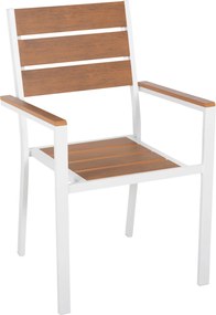 ΠΟΛΥΘΡΟΝΑ ΑΛΟΥΜΙΝΙΟΥ SAGA HM5981.01 ΛΕΥΚΗ-POLYWOOD ΣΕ ΦΥΣΙΚΟ 55x55x86Υεκ.