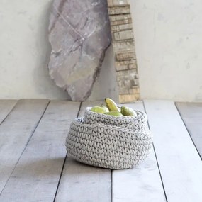 Καλάθι 28x15 - Panier Beige Nima Βαμβάκι-Πολυέστερ