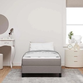 vidaXL Κρεβάτι με ελατήρια με στρώμα Taupe 90 x 200 cm ύφασμα