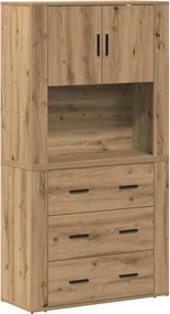 vidaXL Highboard Artisan Oak 80 x 33 x 150 εκ Επεξεργασμένο Ξύλο