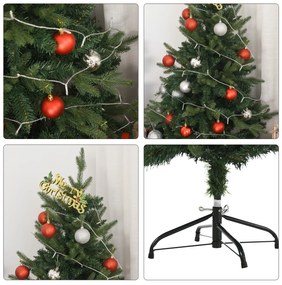 HOMCOM Χριστουγεννιάτικο δέντρο, τεχνητή ελάτη, 1,2 m, με βάση, Ø85 cm x 120 cm, πράσινο