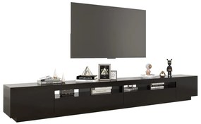 vidaXL Έπιπλο Τηλεόρασης με LED Μαύρο 300 x 35 x 40 εκ.