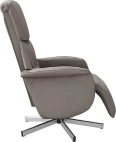 vidaXL Πολυθρόνα Ανακλινόμενη με Υποπόδιο Taupe Υφασμάτινη