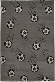 Χαλί Yolo 70396 195 Grey-Black-White Βιοκαρπέτ 140X200cm