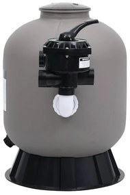 vidaXL Φίλτρο Άμμου Πισίνας με Βαλβίδα 6 Θέσεων Γκρι