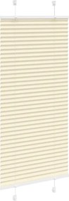 vidaXL Πλισέ περσίδα Κρέμα 65x150 cm Πλάτος υφάσματος 64,4 cm