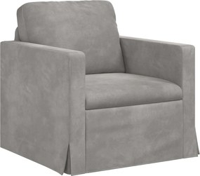 vidaXL Καναπές 2 pcs Ανοιχτό γκρι