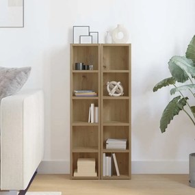 vidaXL Ντουλάπια CD 2 τεμ. Artisan Δρυς 21x16x93,5 εκ Επεξ. Ξύλο