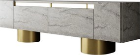 Έπιπλο Τηλεόρασης Τραβερτίνη / Χρυσό CLABE 180x30x16