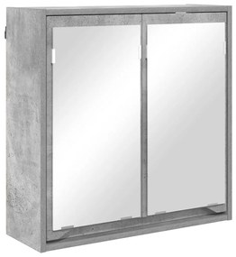 vidaXL Σετ Επίπλων Μπάνιου 3 pcs Σκυρόδεμα Γκρι Επεξεργασμένο ξύλο