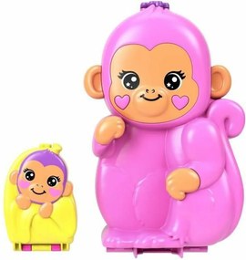 Κούκλα με Aξεσουάρ Polly Pocket Mommy Monkey and Baby
