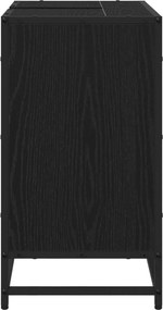 vidaXL Ντουλάπι Μπάνιου Μαύρη Οξυά 65 x 33 x 60 εκ Επεξεργασμένο ξύλο