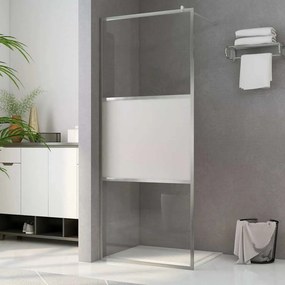 vidaXL Οθόνες ντους Ασημί 100 x 195 cm Γυαλί και Αλουμίνιο