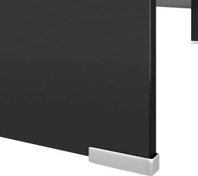 vidaXL Βάση Τηλεόρασης/Οθόνης Μαύρη 110 x 30 x 13 εκ. Γυάλινη