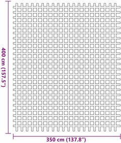 vidaXL Χαλκάκι Σκηνής Πράσινο 400 x 350 εκ Πολυεστέρας