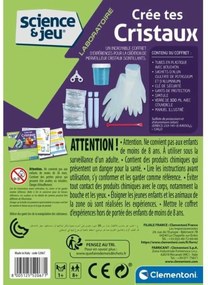 Παιχνίδι Επιστήμης Clementoni Creates Crystals Λαμπτήρες φθορισμού