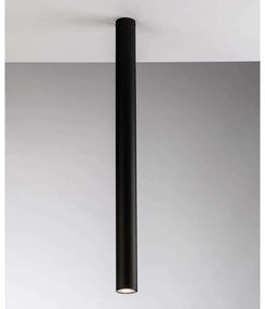 Φωτιστικό Οροφής - Πλαφονιέρα Fluke I-FLUKE-PL75 NERO 1xGU10 Φ5,5cm 75cm Black Luce Ambiente Design Metal