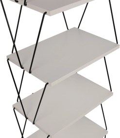 Βιβλιοθήκη - Balaban - Χρώμα Λευκό - 48x31x165εκ