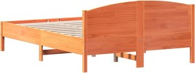 vidaXL Σκελετός Κρεβ. Χωρίς Στρώμα Καφέ Κεριού 150x200 εκ Μασίφ Πεύκο