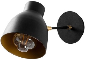 Φωτιστικό Τοίχου - Απλίκα Dodo 584TTM1904 15x38x20cm 1xE27 40W Black-Gold Opviq