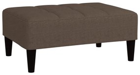 vidaXL Σκαμπό Taupe από Ύφασμα Μικροϊνών