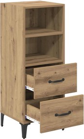 vidaXL Πλαϊνό γραφείο artisan δρυς 34 x 34.5 x 90 εκ