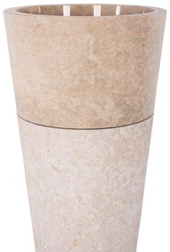 Νιπτήρας C7808.02 Μαρμάρινος Cone Sink Creme White Φ40x90Y εκ. 40x40x90 εκ.