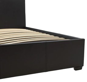 Κρεβάτι Norse pakoworld διπλό pu μαύρο ματ με αποθηκευτικό χώρο 160x200εκ - Τεχνόδερμα - 006-000026
