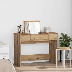 vidaXL Τραπέζι Μακιγιάζ με Καθρέπτη Δρυός 100x45x76 εκ.