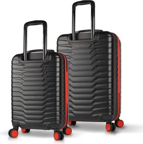 Stewehome Σετ 2 τεμαχίων βαλίτσες καμπίνας και μεσαίου μεγέθους από ABS σε ανθρακί 65x41x27 cm