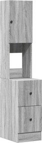 vidaXL Ντουλάπι Κουζίνας Γκρι sonoma 35x50x180 εκ. Επεξεργ. Ξύλο